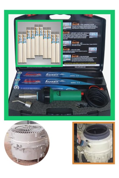 NORTH PLAS Çamaşır Makinesi Kazan Tamir Seti Plastik Kaynak Makinesi+20 Paket...
