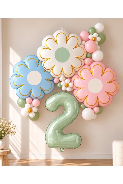 ALYA SET DE DECORAȚIUNI PENTRU ZIUA DE NAȘTERE „PARTY 2 ANI” – Set de decoraț...