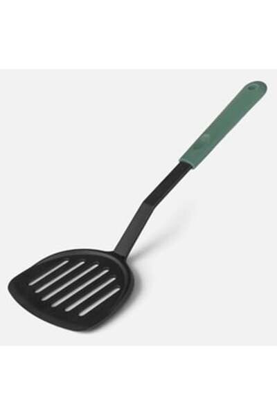 OEM Spatula Perforata din Plastic Gri cu Maner Verde 33,5cm