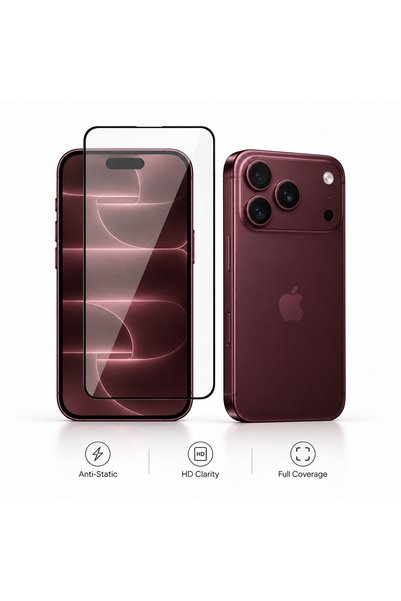 Alan Tech iPhone 18 Pro uyumlu OG Glass Antistatik Temperli Cam Ekran Koruyuc...