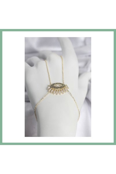 BŞK VİRGO Brass Gold Color Zircon Stone Eye Model Women's Shahmeran Bsk2026