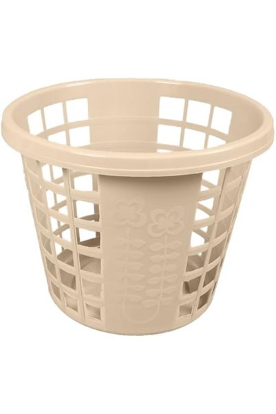 Plasticna سلة غسيل ورد وتخزين ملابس بلاستيكية دائرية - تصميم شبكي بتهوية ممتا...