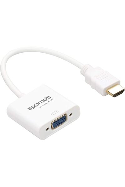 Promate كابل محول HDMI إلى VGA بدقة 1080 بكسل ذكر إلى أنثى لأجهزة الكمبيوتر، ...