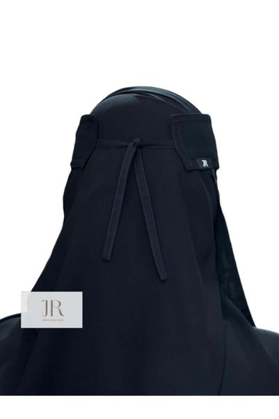 aljmal alraqi abaya Niqab with Korean fabric, medium | Slanted elastic, without stiffener نقاب بقماش كوري وسط | مغاط مائ