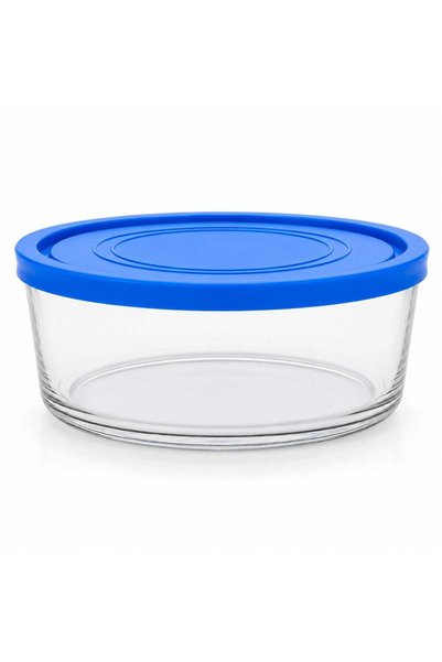 More Glass casserole, set of 6, with lid, 9.5x18.5cm, 1450ml, Transparent,