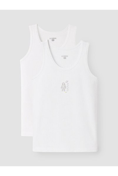 LC Waikiki Rmz Gi̇yi̇m Farkiyla 2-Pack Boys' Undershirts
