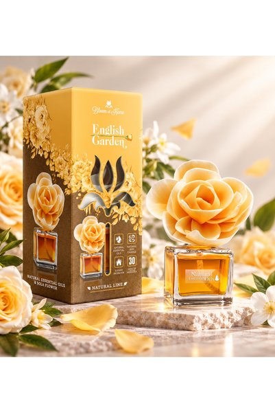 Elix Odorizant de cameră Bloom at Home, difuzor de parfum cu floare decorativă, aromă florală English Garden, 100 ml