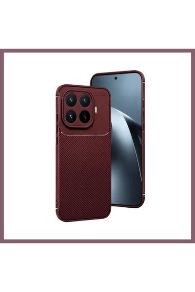 Generic Brand Mi 17t Pro Compatible Auto Focus Carbon Cover - Burgundy Bzss
