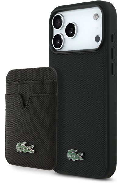 Lacoste Εμβληματική Θήκη Magsafe Petit Pique + Πορτοφόλι για iPhone 18 Pro Ma...