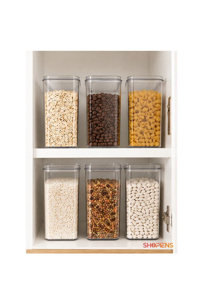 SHOPIENS Set 6 Organizatoare Transparente Pentru Condimente 250 ml Shopiens®