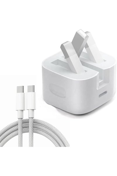 GENERAL محول طاقة Joyzzz USB-C، شاحن سريع 35 واط مع كابل بطول 2 متر، لأجهزة i...