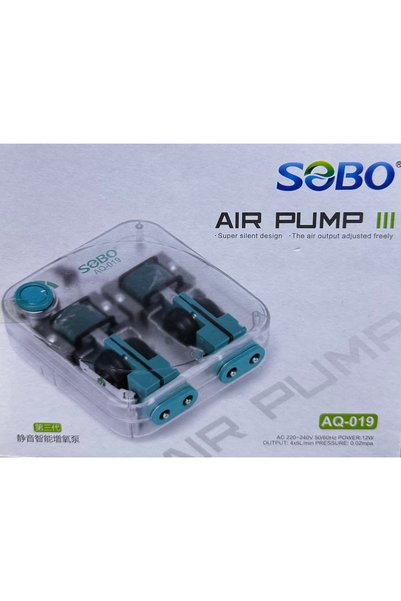 Sobo AQ019 ŞEFFAF KASA DÖRT ÇIKIŞLI AKVARYUM HAVA MOTORU