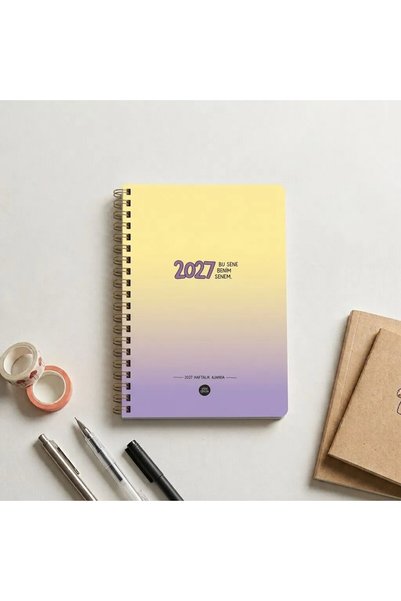 KESKİN COLOR Hisli Şeyler 2027 A5 Spiral Weekly Planner (This Year Is My Year)