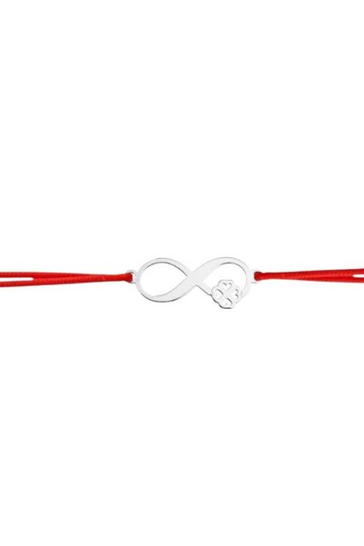 OEM 925 silver Infinity and Clover cord bracelet – adjustable cord