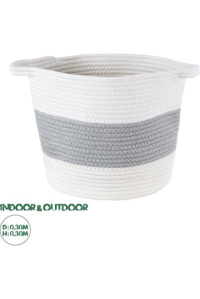 GloboStar® GloboStar Τεχνητός Κήπος Κεφαλονία Διακοσμητικό Πλεκτό Καλάθι - Γλ...