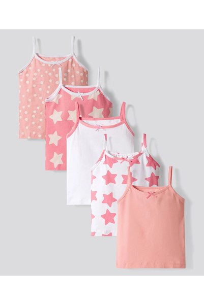 Bonfino Stars & Polka Dots Printed Slips (Pack of 5) - Multi Color