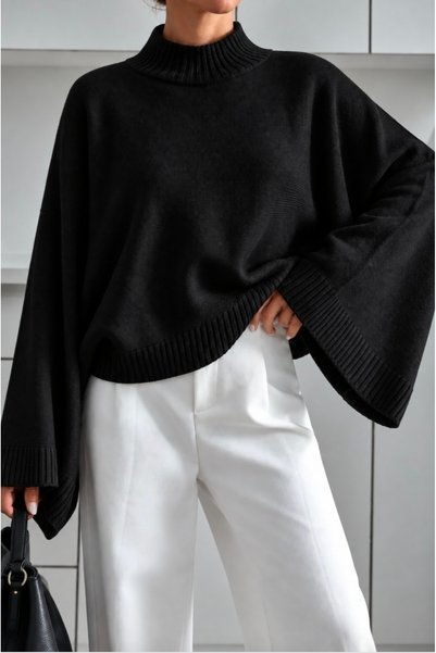DAMGA Collection Women's Knitwear Sweater with Spanish Sleeve Detail