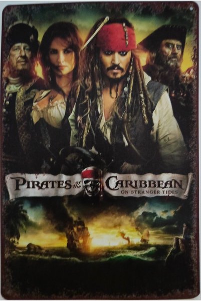 Generic Brand Retro Tin Sign Pirates Of The Carribean