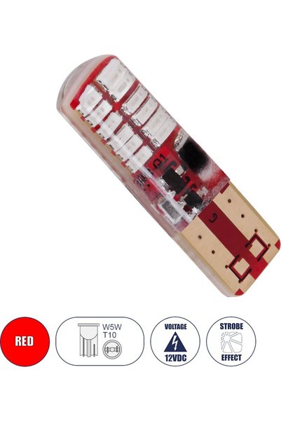 GloboStar® GloboStar Λάμπα LED Στροβοσκοπική Αυτοκινήτου T10 W5W 24xSMD3014 1...
