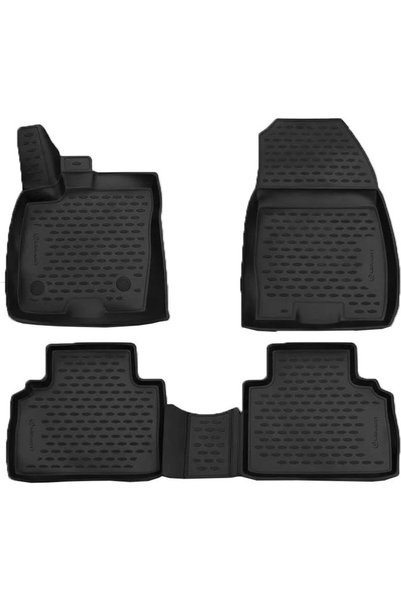 NOVLİNE Ford Tourneo Courier 12/2014+ Προσαρμοσμένα Πατάκια Δαπέδου από Καουτ...