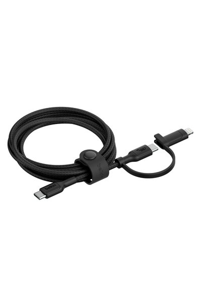 Belkin Καλώδιο BOOST CHARGE 2-σε-1 USB-C/Lig. 1,5μ sw.CAC003hq1.5MBK