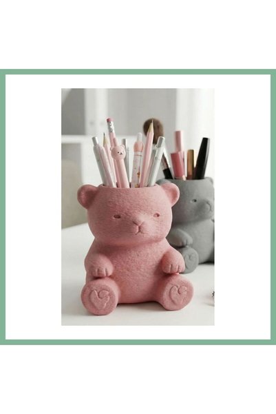 Generic Brand 3D Printed Cute Teddy Bear Pen Holder - Desktop Organizer - Pin...