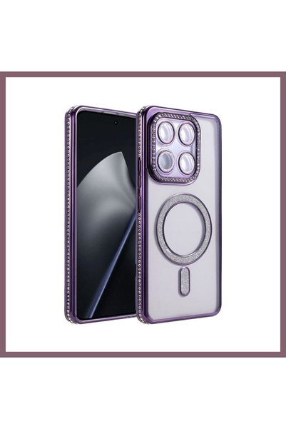 Generic Brand حافظة Mi 17T Pro Joke Simli Magneticsafe - أرجواني غامق BZSS