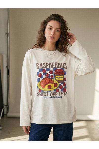 ysfwear تي شيرت مطبوع بتصميم موسمي