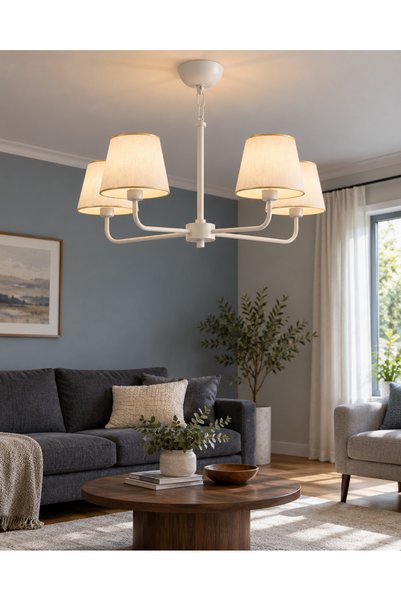Browia Lighting OLESA 4’lü Şapkalı Modern Salon Avizesi