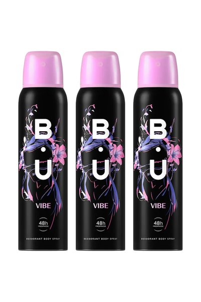 B&U 3x ΠΑΚΕΤΟ BU FR DEO SPRAY VIBE WOMAN 150ML