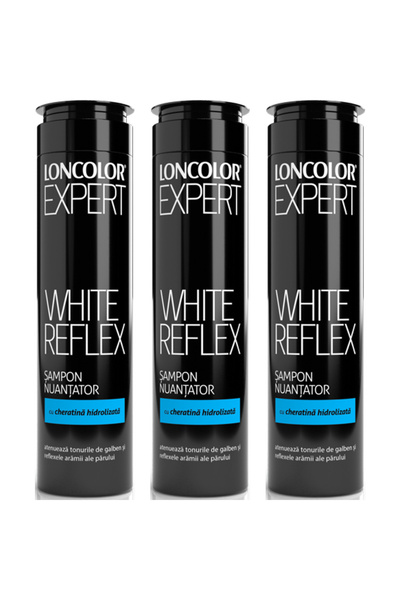 Loncolor Πακέτο 3 τεμαχίων Σαμπόν Nuantator Expert White Reflex, με υδρολυμέν...