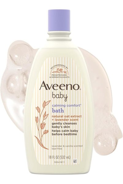 Aveeno Baby Eczema Therapy أفينو بيبي - غسول استحمام مهدئ باللافندر والفانيلي...