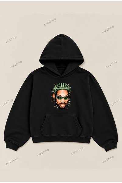 Moon Dancer Hanorac unisex Rodman Dennis Rahat Kalip Oversize, 100% bumbac, c...