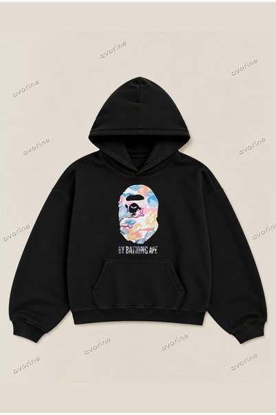 Moon Dancer Hanorac unisex Bape Art, confortabil, supradimensionat, 100% bumb...