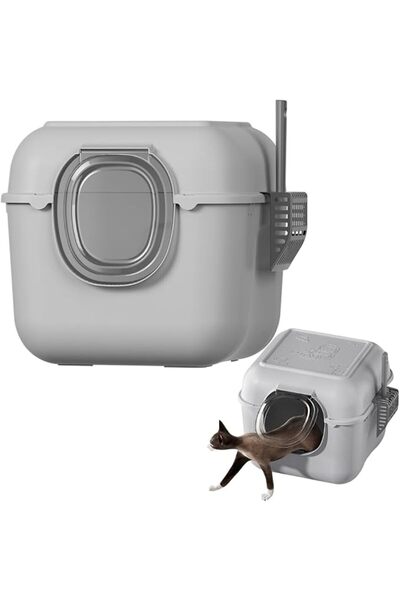 Aissiora Cat Litter Box Fully Enclosed Cat Toilet with Door Large Cats Litter...