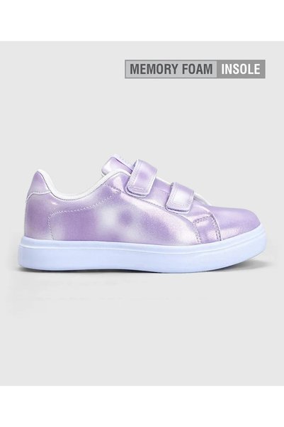 Bonfino Velcro Closure Casual Shoes - Metallic Purple