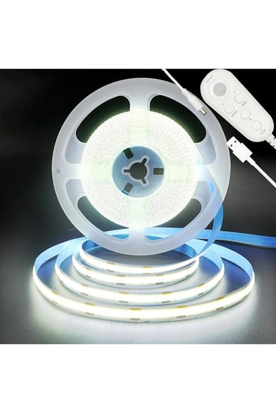 GENERAL 5V USB Motion Sensor Dimmable Flexible LED Strip Lights, 16.4FT/5M, C...