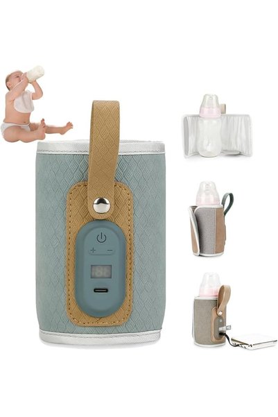 KASTWAVE Baby Bottle Warmer, Strifee Portable Rechargeable Baby Bottle Warmer...