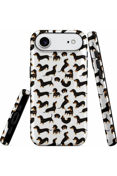 EDELFU متوافق مع iPhone 17 AiR - غطاء مزدوج الطبقات بتصميم كلب الداشهند الصغي...