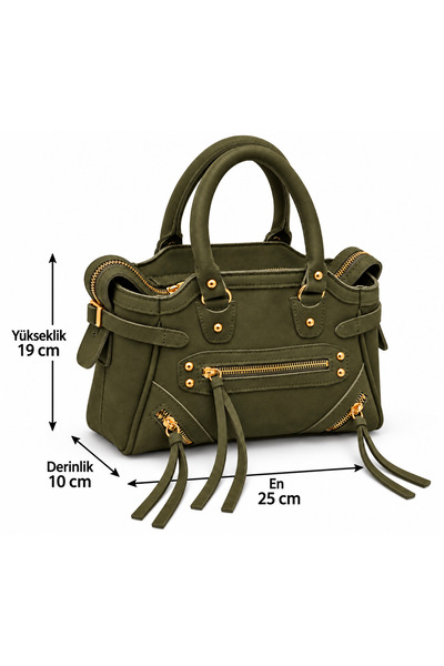 PaminBags Aksesuar Süet Aksesuarlı Püsküllü Çanta PMN00401