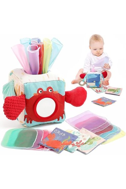 MASROO Baby Tissue Box Toy for Babies 6-12 Months - Montessori Toys Baby Tiss...