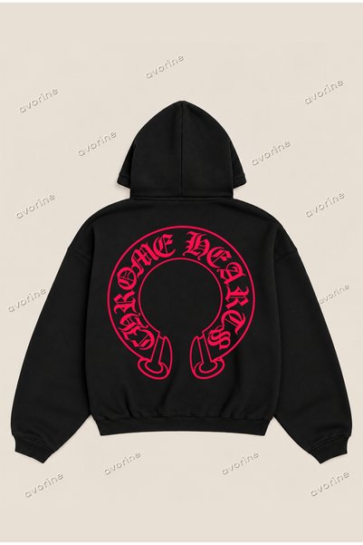 Moon Dancer Chrome Hearts Red Hoodie Printed Comfortable Fit Oversize Unisex ...