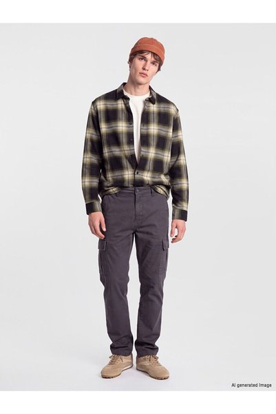 LC Waikiki بنطلون كارجو رجالي من XSIDE Anthracite Relax Fit