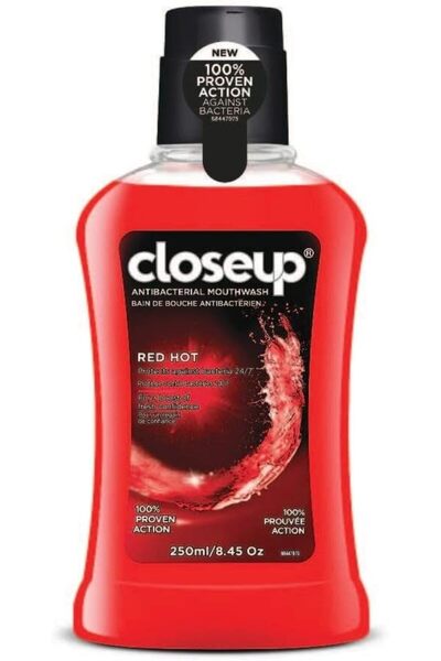 Closed Area غسول الفم المضاد للبكتيريا كلوز أب، أحمر حار، 500 مل
