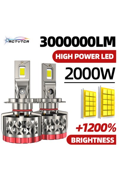 Choice H4/9003/HB2 Hi/Lo ACTVTCA 2000W H7 H4 H11 LED CANBUS Lamp 9005 HB3 900...