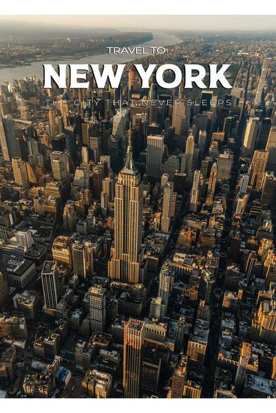 BLANKD New York Travel Print Metal Poster - Magnetic Wall Art Print