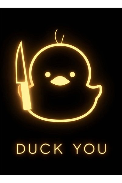 BLANKD Duck You Funny Metal Poster - Magnetic Wall Art Print