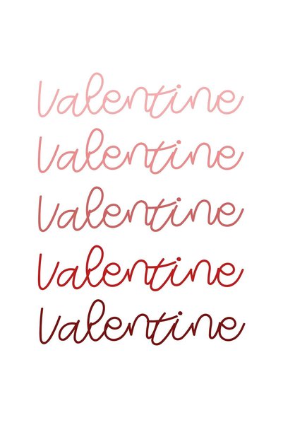 BLANKD Valentine Cursive Love Metal Poster - Magnetic Wall Art Print