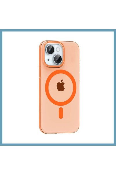 Generic Brand Joko iPhone 14 Compatible Pc Blank Magsafe Cover - Orange Mbt06