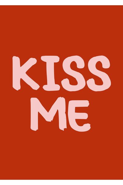BLANKD Kiss Me Love Metal Poster - Magnetic Wall Art Print